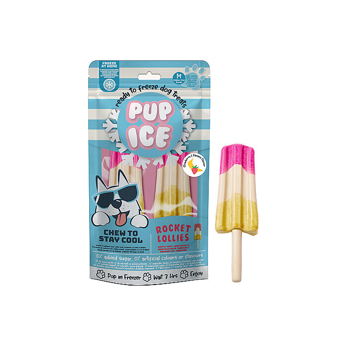 Pup Ice Dondurulabilir Köpek Ödülü - Çilek&Muz, 2 Adet/90g - 1