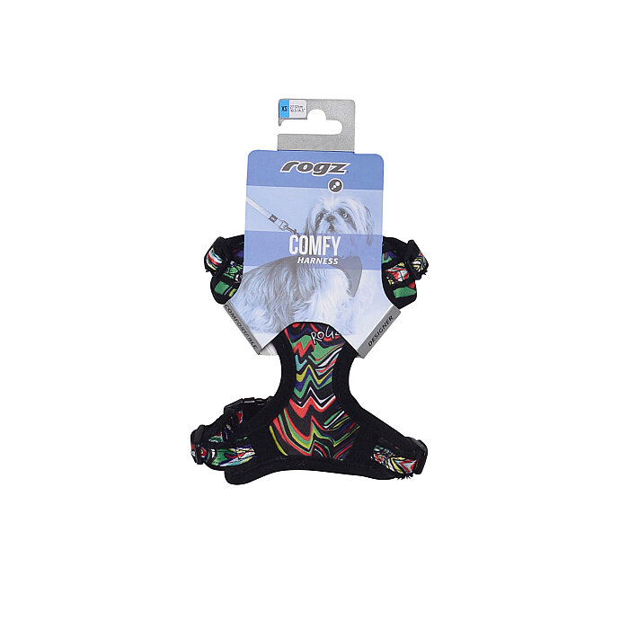 Rogz Fashion Tuig Köpek Göğüs Tasması Xsmall - Siyah - 2