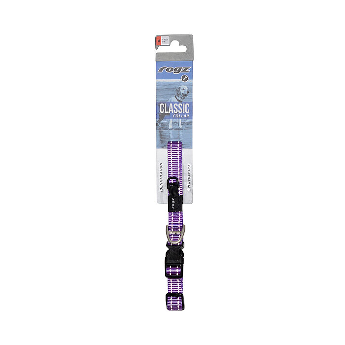 Rogz Utility Collar Köpek Boyun Tasması Medium - Mor - 2