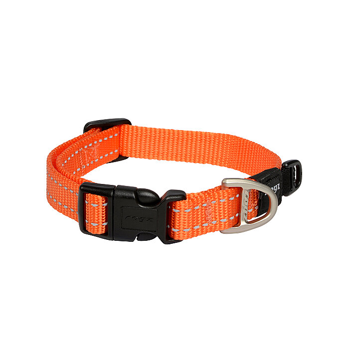 Rogz Utility Collar Köpek Boyun Tasması Medium - Turuncu - 1