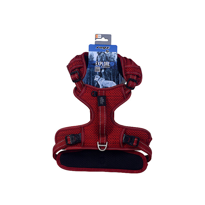 Rogz Utility Explore Harness Köpek Göğüs Tasması Large - Kırmızı - 2