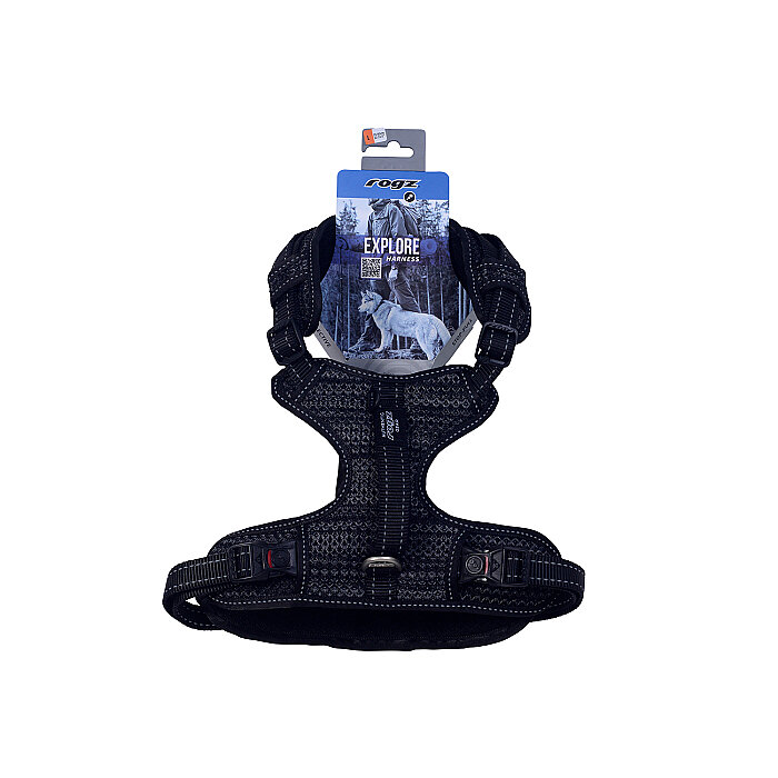 Rogz Utility Explore Harness Köpek Göğüs Tasması Large - Siyah - 2