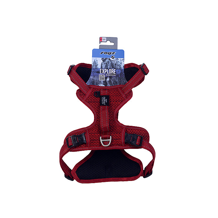 Rogz Utility Explore Harness Köpek Göğüs Tasması Medium - Kırmızı - 2