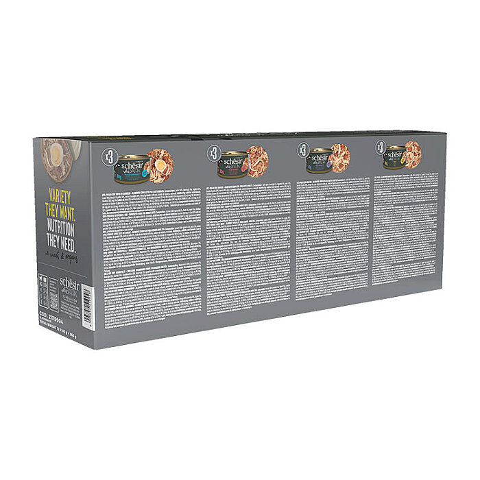 Schesir After Dark Tavuk&Bıldırcın Yumurtası&Sığır&Ördek Et Suyunda Yetişkin Kedi Konservesi Çeşit Paketi 12x80g - 2