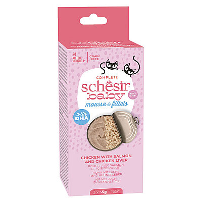 Schesir Baby Tavuk ile Somon Mus ve Fileto Konserve 55g