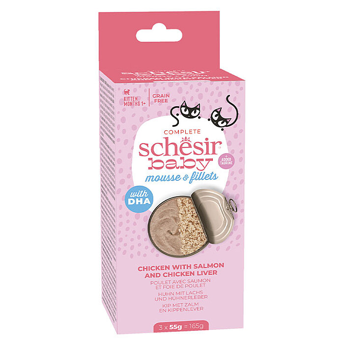 Schesir Baby Tavuk ile Somon Mus ve Fileto Konserve 55g - 1