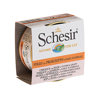 Schesir Broth Tavuklu ve Karidesli Et Suyunda Yetişkin Kedi Konservesi 70g