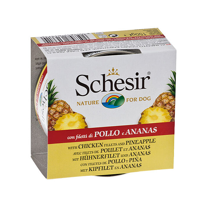Schesir Jelly Tavuk ve Ananas Jöle İçinde Yetişkin Köpek Konservesi 150g - 1