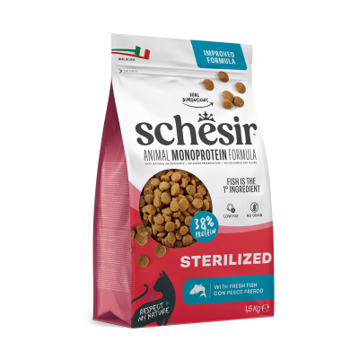 Schesir Monoprotein Balıklı Kısırlaştırılmış Yetişkin Kedi Maması 1,5 kg - 2
