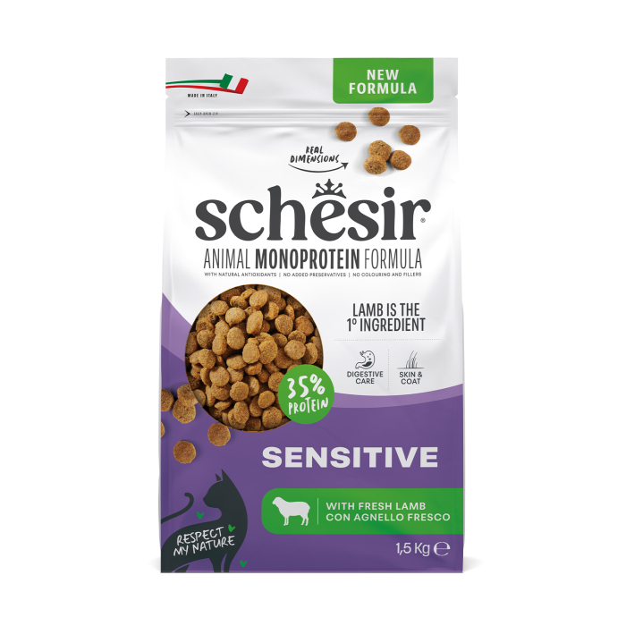 Schesir Monoprotein Sensitive Kuzulu Yetişkin Kedi Maması 1,5 kg - 1