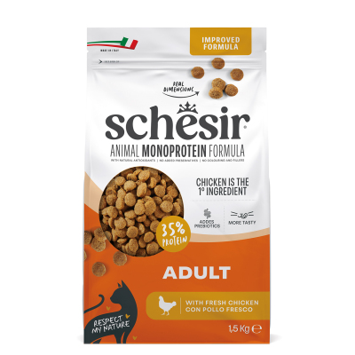 Schesir Monoprotein Tavuklu Yetişkin Kedi Maması 1,5 kg