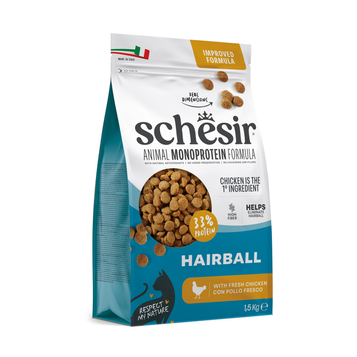 Schesir Monoprotein Tüy Yumağı Kontrolü Tavuklu Yetişkin Kedi Maması 1,5 kg - 2