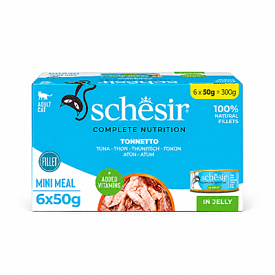 Schesir Tam ve Dengeli Ton Balıklı Jöle İçinde Kedi Konservesi Multipack 6x50g