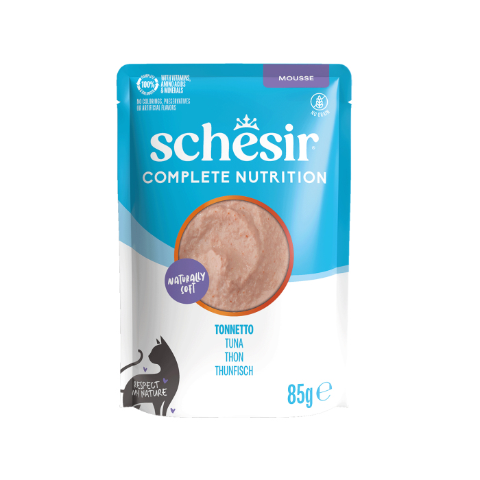 Schesir Tam ve Dengeli Ton Balıklı Mus Kedi Pouch 85 g - 1