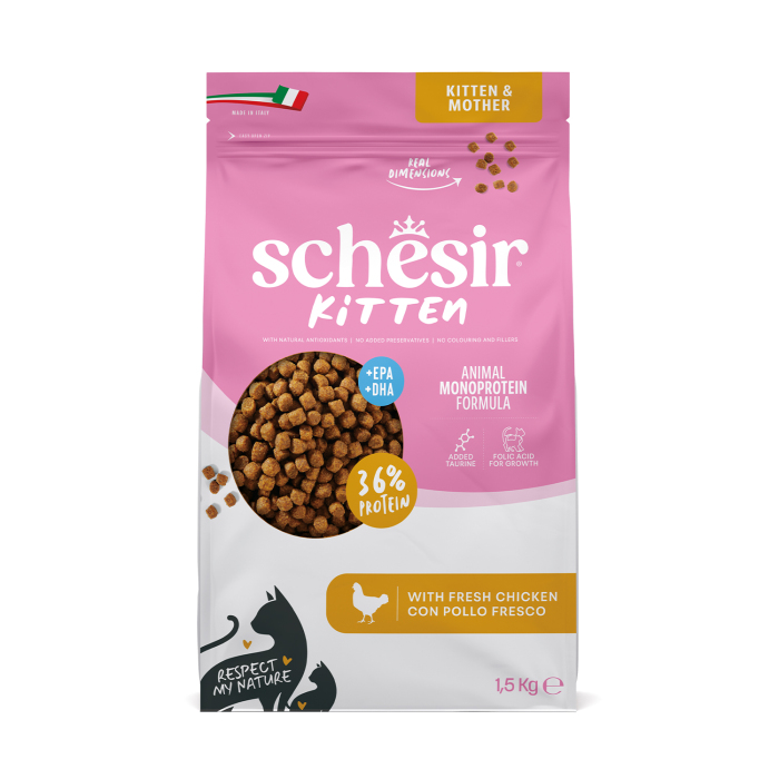 Schesir Tavuklu Yavru Kedi Maması 1,5 kg - 1