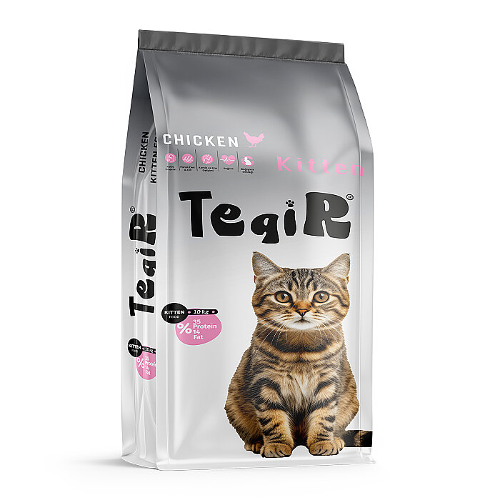 Teqir Yavru Kuru Kedi Maması Tavuklu 10 Kg - 1