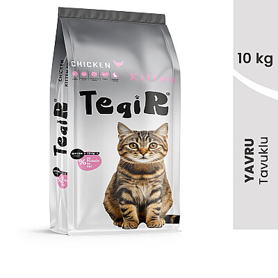 Teqir Yavru Kuru Kedi Maması Tavuklu 10 Kg (1)