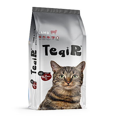 Teqir Yetişkin Kuru Kedi Maması Kuzulu 10 Kg