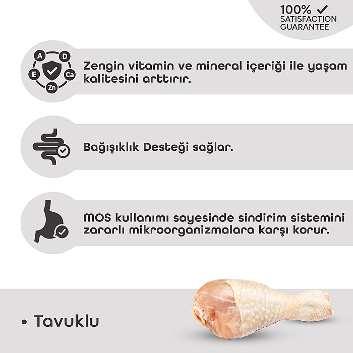 Teqir Yetişkin Kuru Kedi Maması Tavuklu 10 Kg - 3